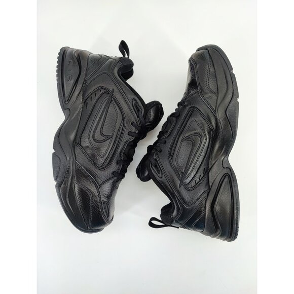 Nike Men's Air Monarch IV Black Leather Training Sneakers Size 8.5 US - Picture 5 of 8